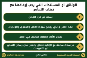 الوثائق أو المستندات التي يجب إرفاقها مع خطاب التماس