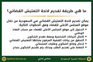 ما هي طريقة تقديم لائحة التفتيش القضائي
